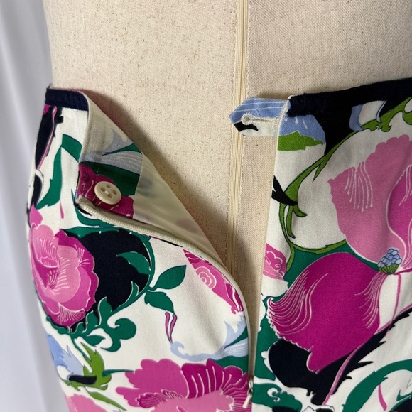 Talbots Pink and Green Floral Pencil Skirt Plus Size 22W - Picture 4 of 7